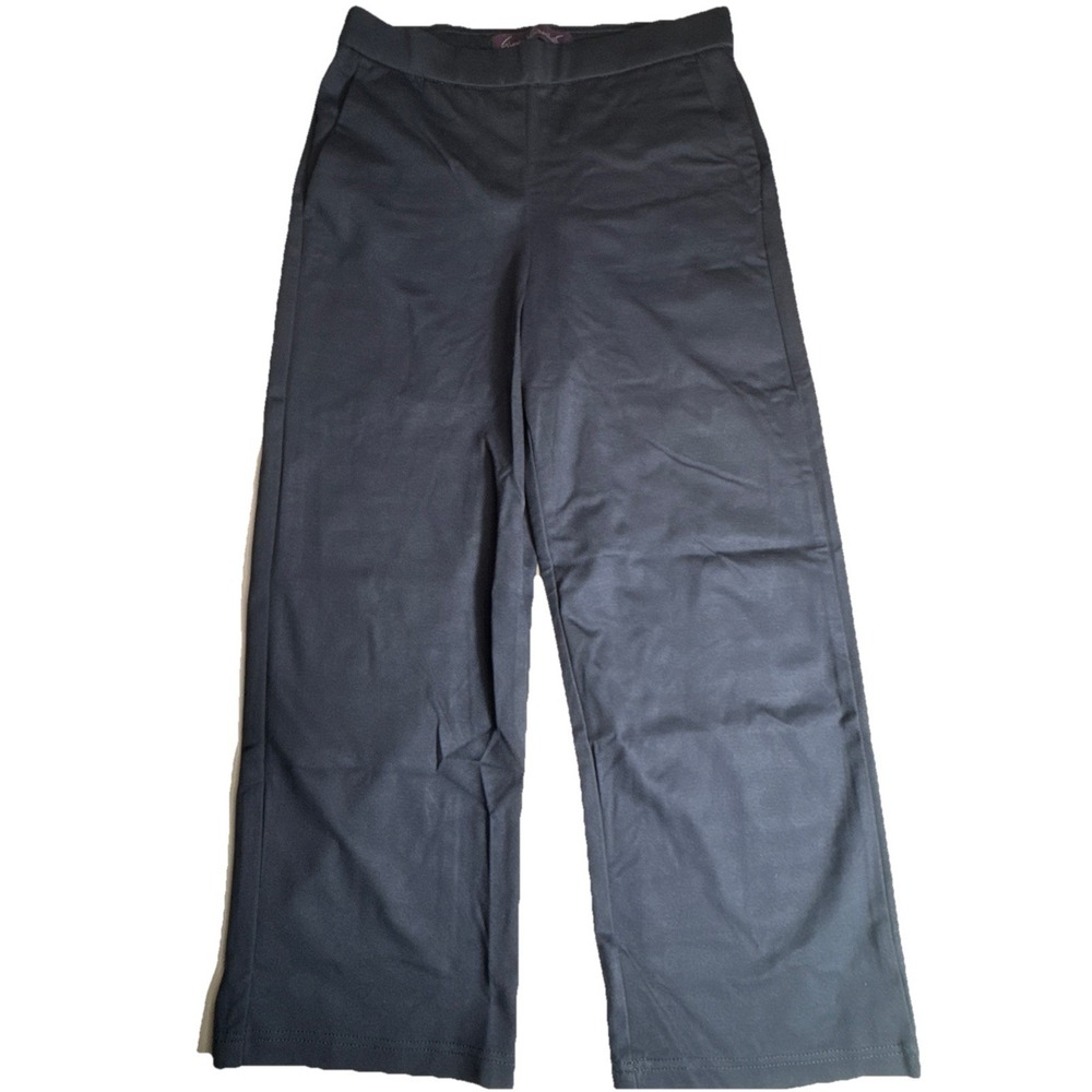 Gloria Vanderbilt Womens Navy Blue‎ Ponte Knit Wide Leg Pants Size M DGVB-8167